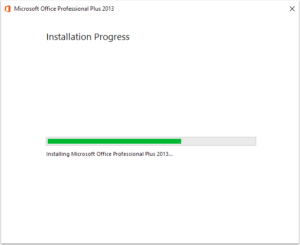 Have patience while the installer works. 