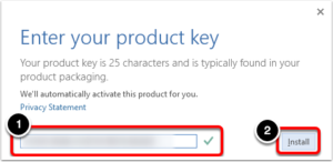 To activate, use the product key